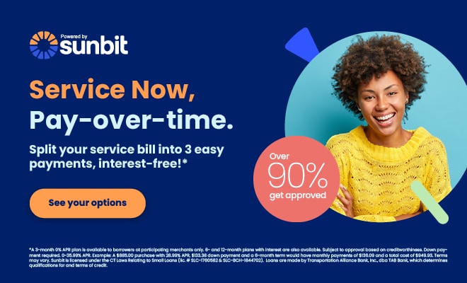 Service Now, Pay-over-time. Powered by sunbit