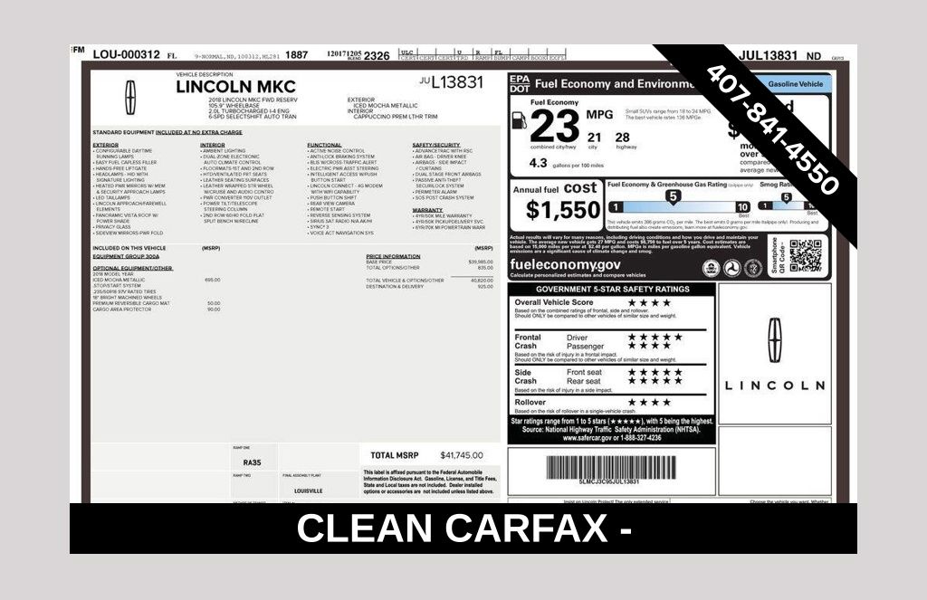 2018 Lincoln MKC Reserve