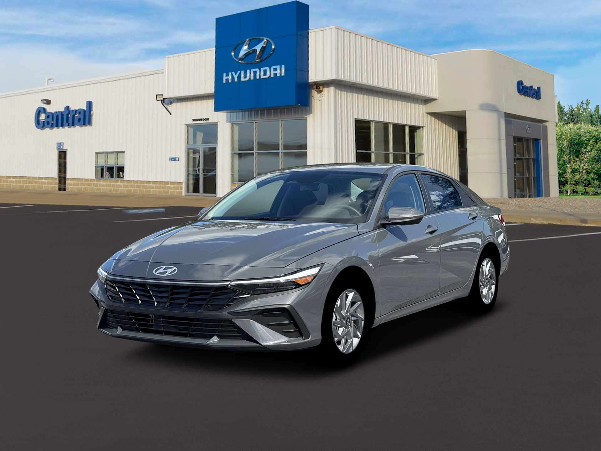 2026 Hyundai Elantra Hybrid Blue Sedan