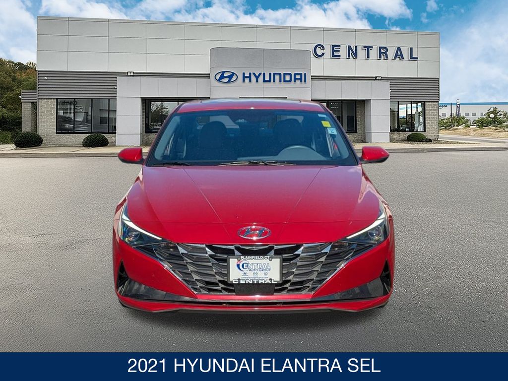 Certified 2021 Hyundai Elantra SEL with VIN 5NPLN4AG2MH027260 for sale in Plainfield, CT