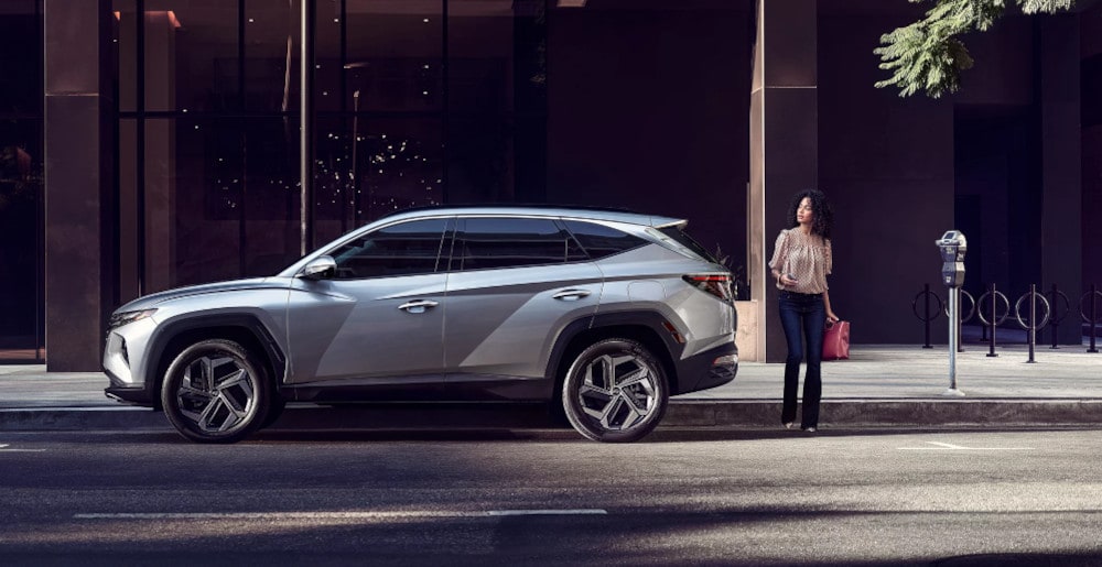 2024 Hyundi Tucson Parked by a parking meter