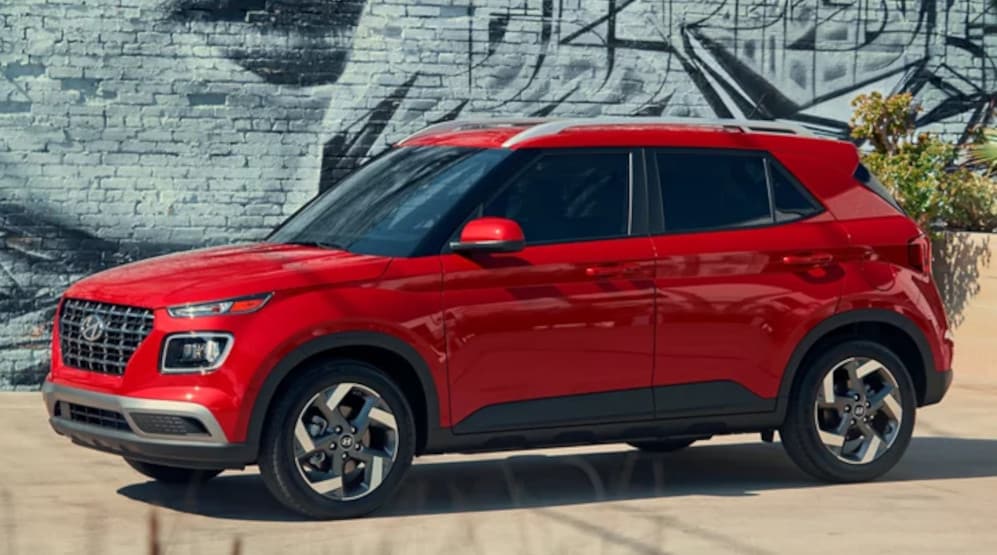 2024 Red Hyundai Venue parked