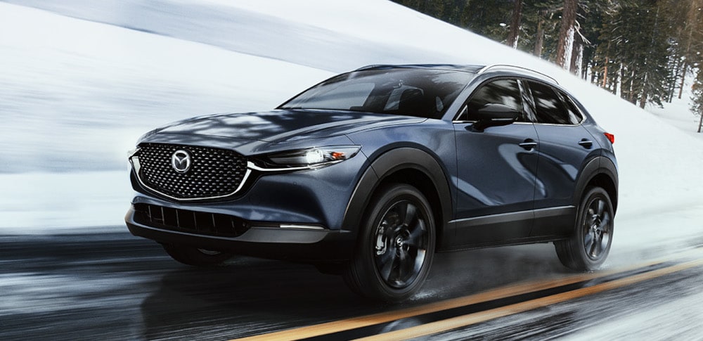 Picture of 2024 Mazda CX-30 driving in winter