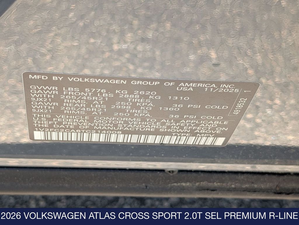 2026 Volkswagen Atlas Cross Sport SEL Premium R-LINE - Photo 34