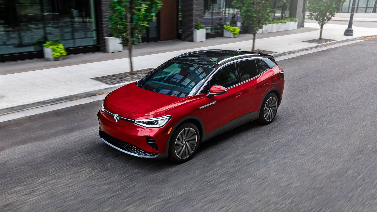 2025 Volkswagen ID.4 driving through the city