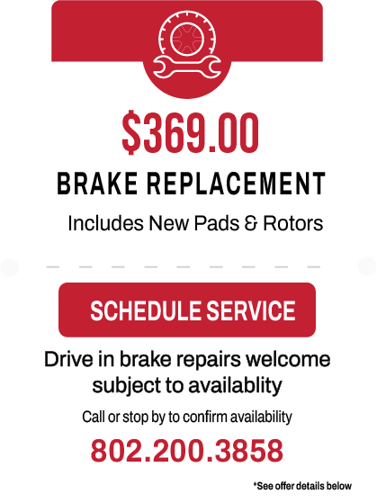 Discover affordable brake repair pricing and quality service in Montpelier at Central Vermont Auto Mart.