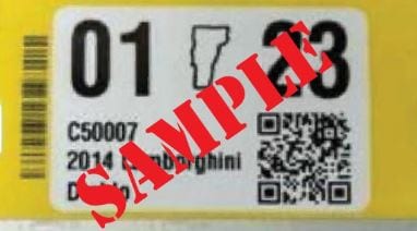 Sample of a Vermont State Inspection VSI