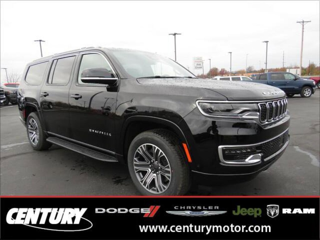 New 2024 Diamond Black Crystal Pearlcoat Jeep Wagoneer L 4X4 For Sale