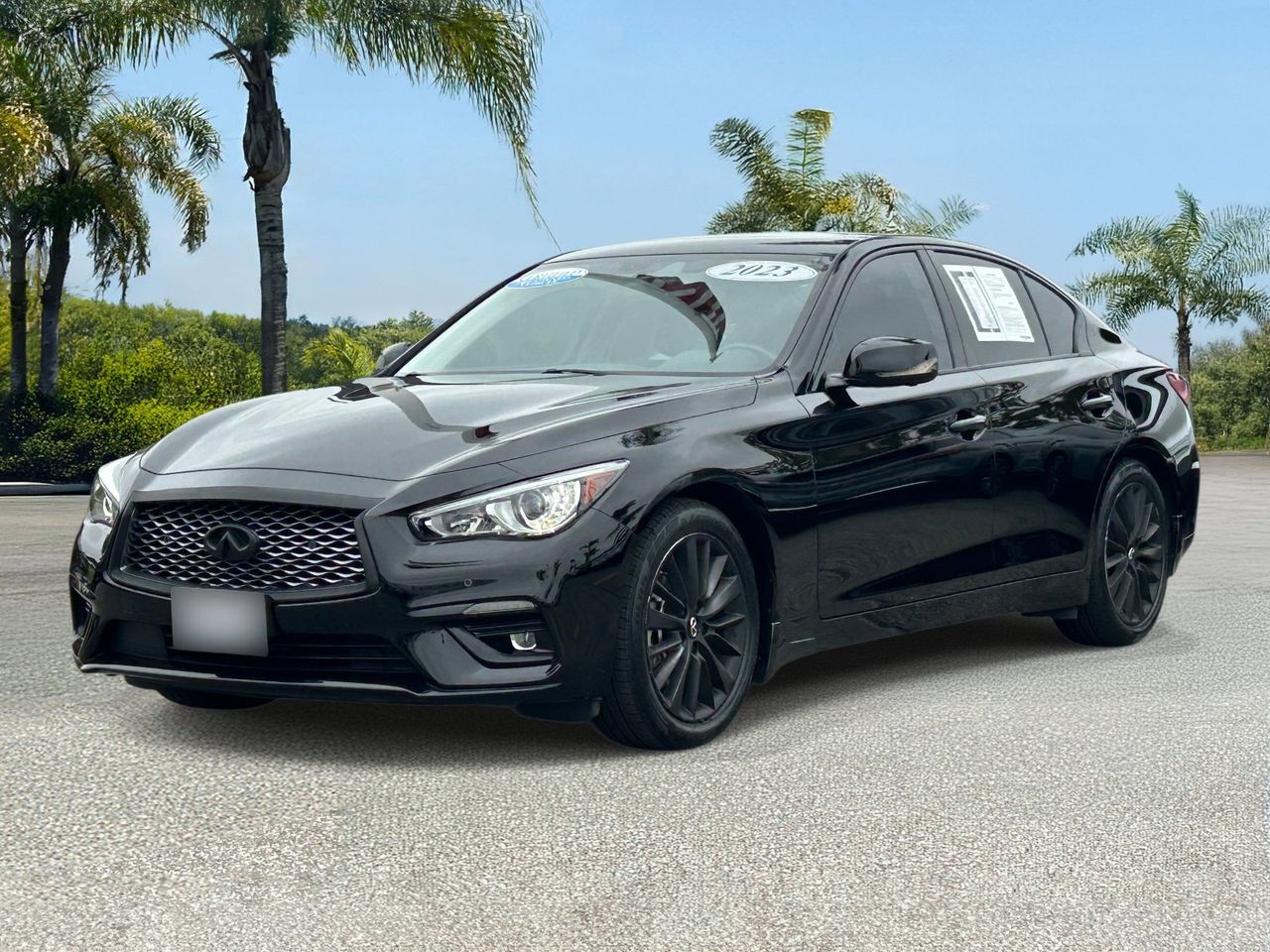 Black Obsidian 2023 INFINITI Q50 Sedan Rear-Wheel Drive 7-Speed Automatic Overdrive