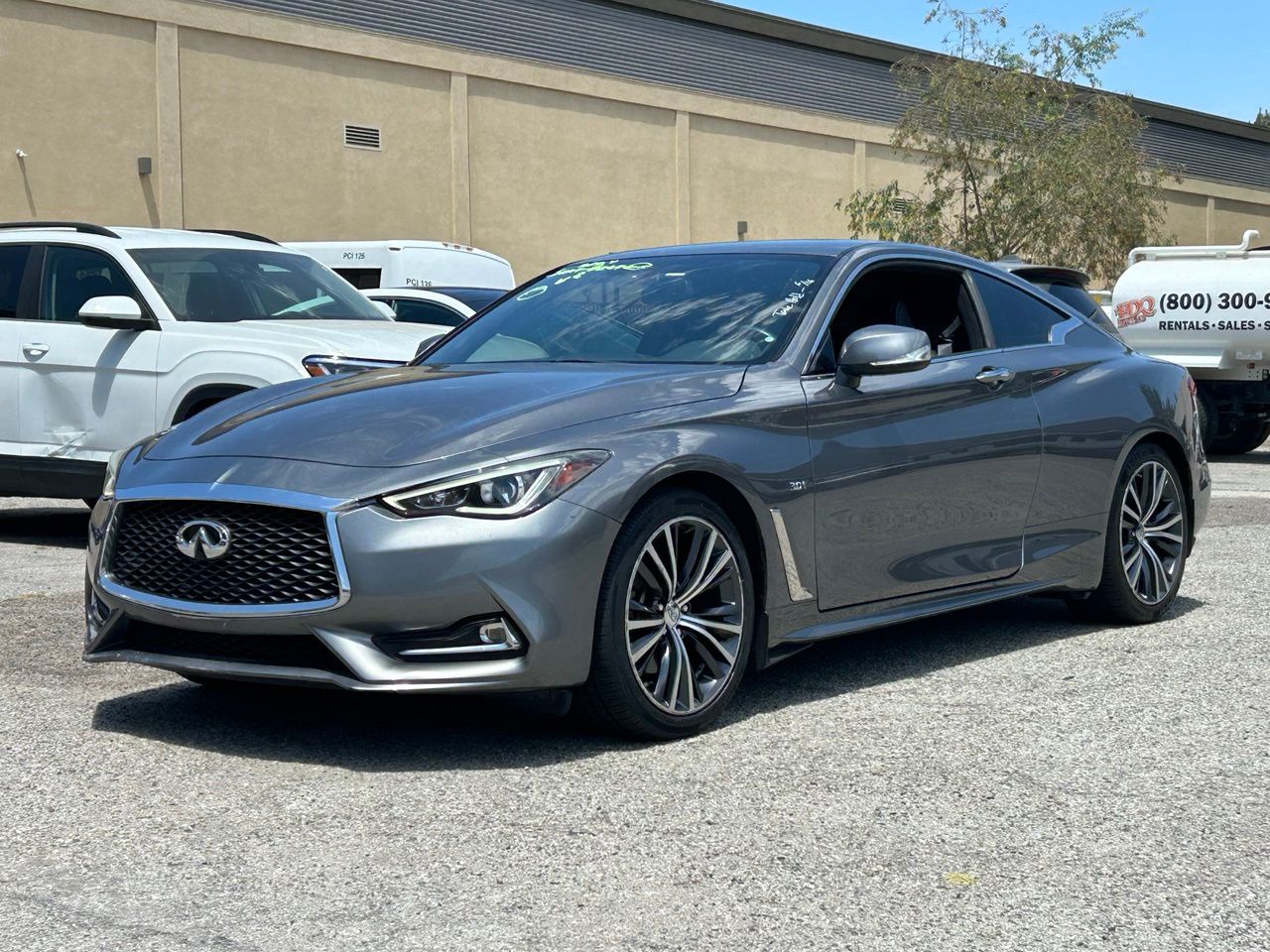 Gray (Graphite Shadow) 2018 INFINITI Q60 Coupe All-Wheel Drive 7-Speed Automatic