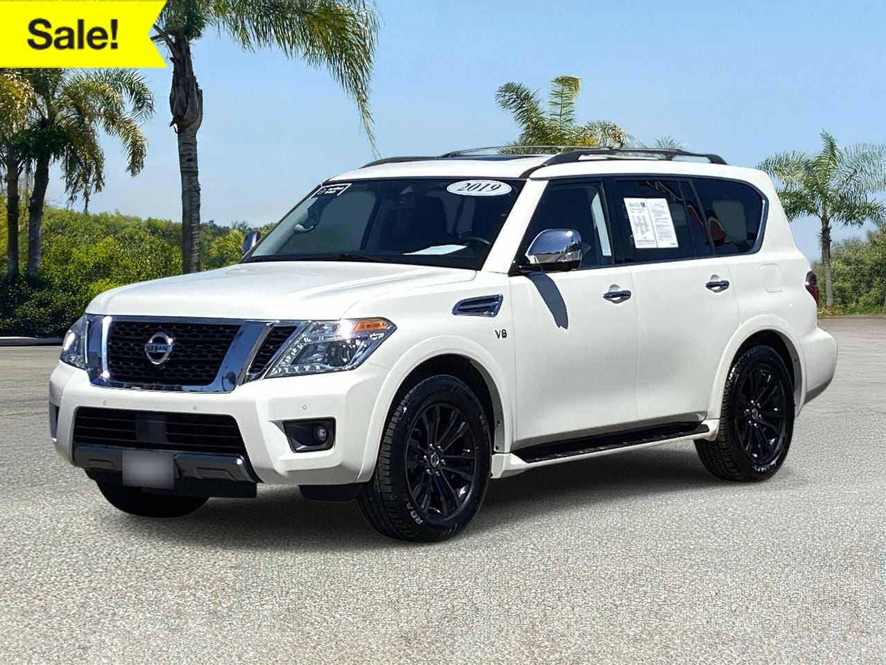 Pearl White Tricoat 2019 Nissan Armada SUV / Crossover Four-Wheel Drive 7-Speed Automatic