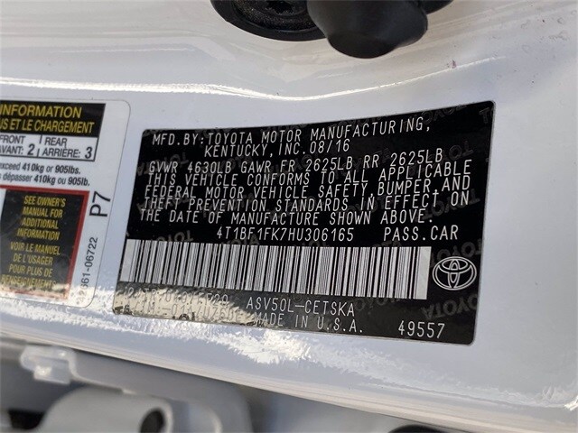 Used Super White 2017 Toyota Camry Se For Sale In Cerritos Ca P30343 Cerritos Used Toyota For Sale 4t1bf1fk7hu306165