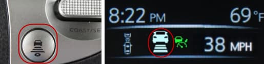 adjusting vehicle distance with I C C