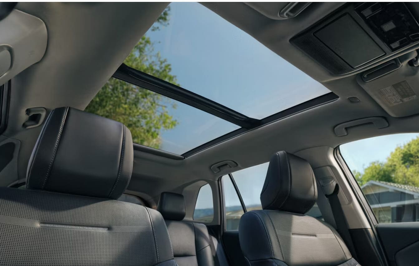 RAV4 Limited interior shown in Black SofTex® trim.