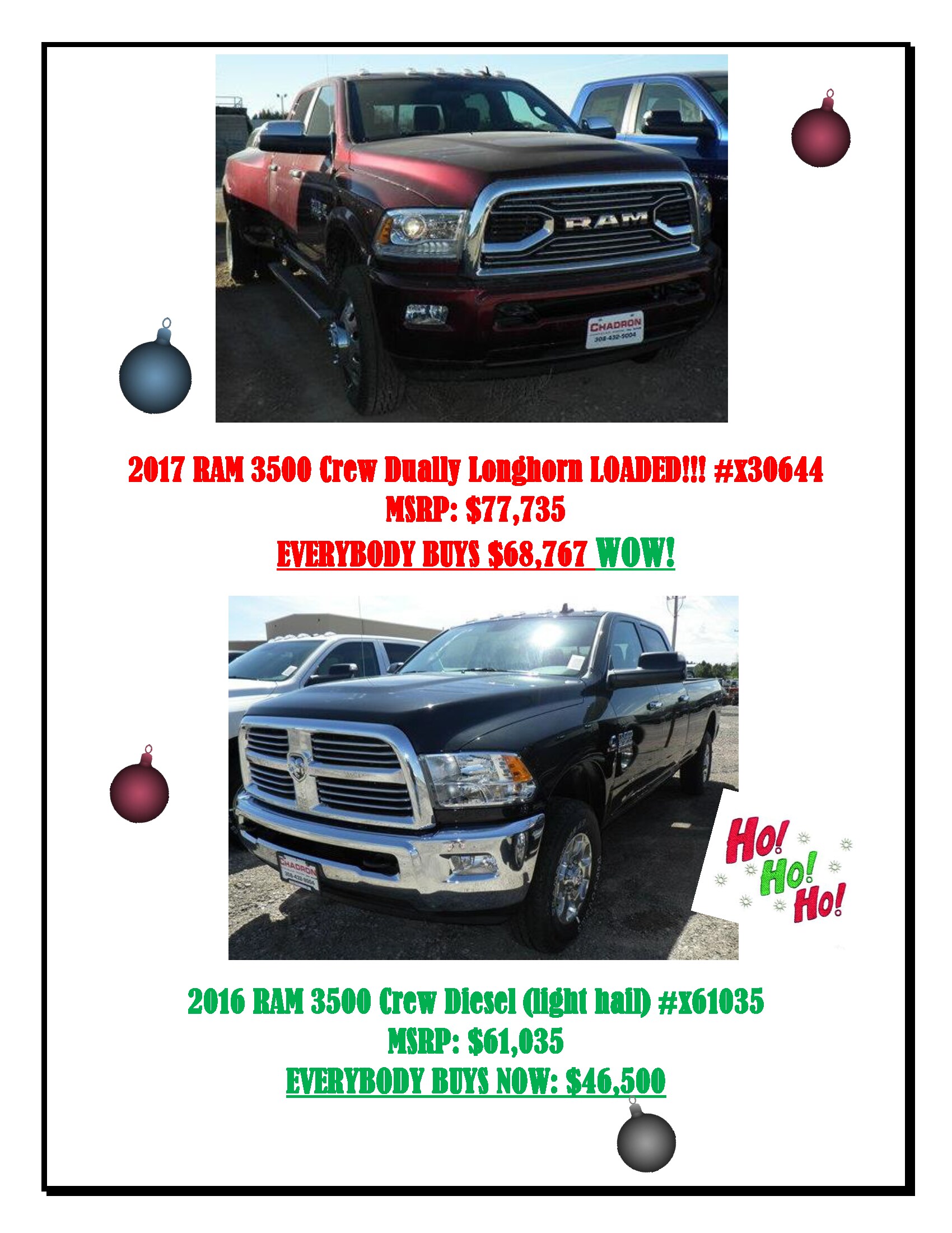 December Specials Chadron Chrysler Dodge Jeep Ram