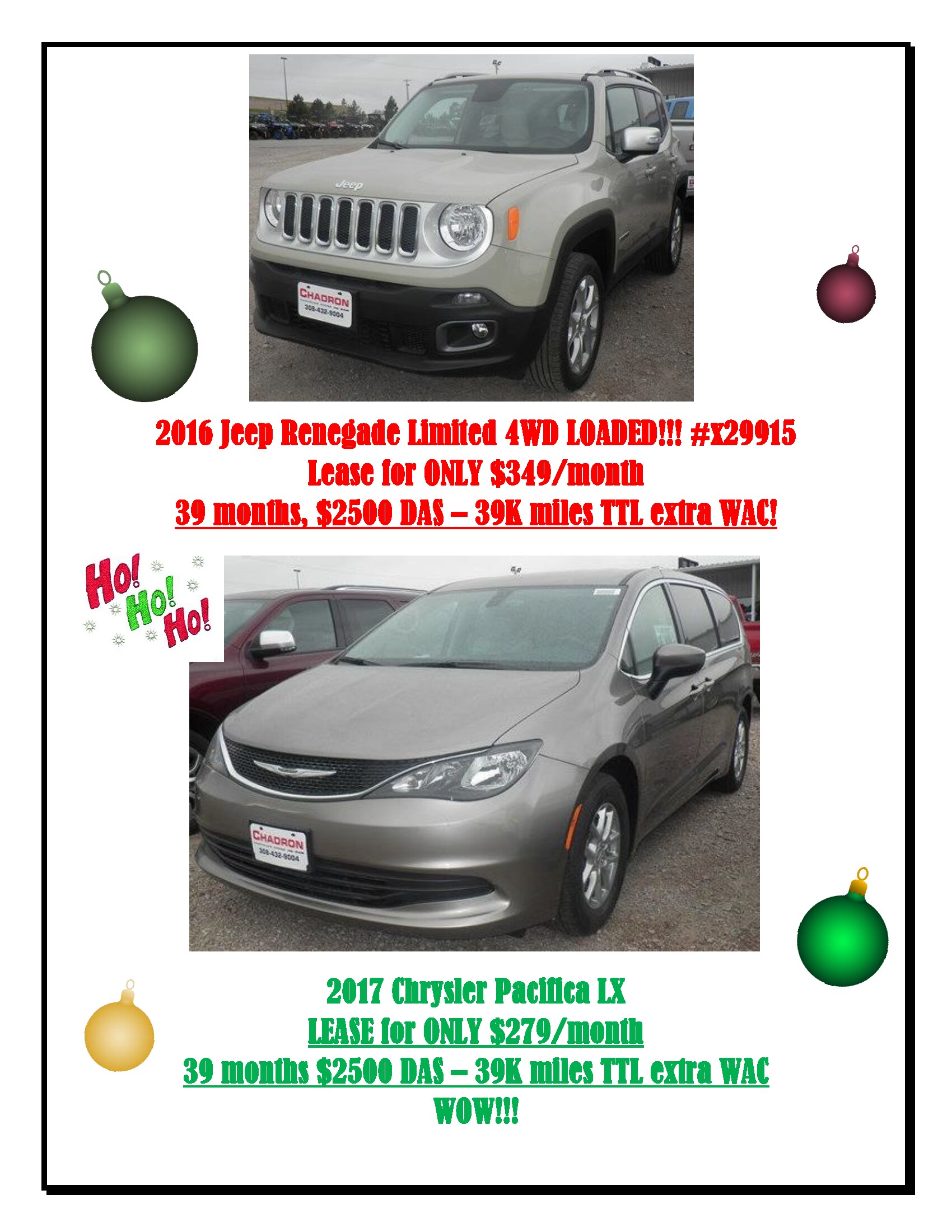 December Specials Chadron Chrysler Dodge Jeep Ram