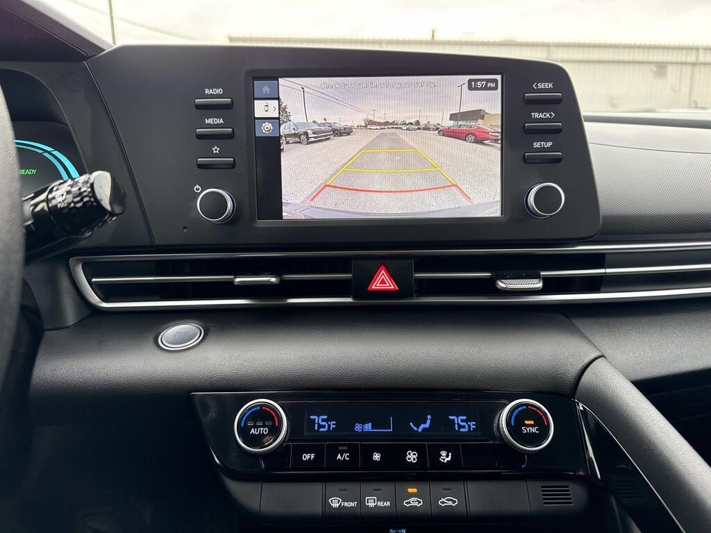 New 2026 Hyundai Elantra Hybrid Blue Sedan