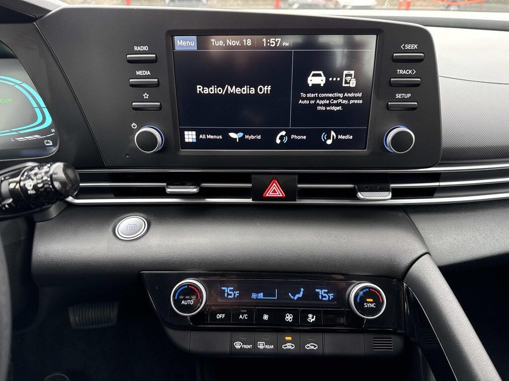 New 2026 Hyundai Elantra Hybrid Blue Sedan