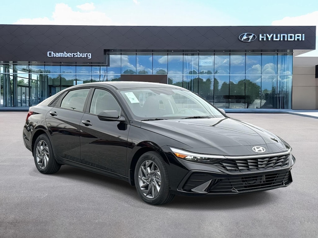 New 2026 Hyundai Elantra Hybrid Blue Sedan