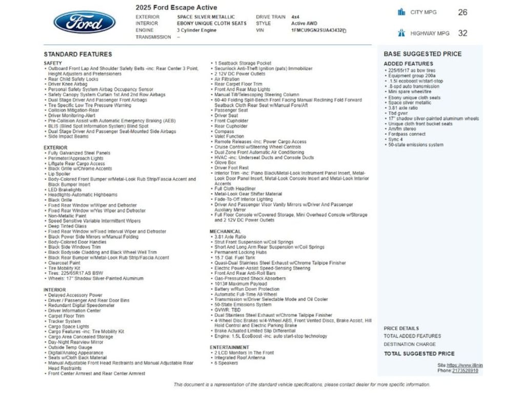 Used 2025 Ford Escape Active SUV