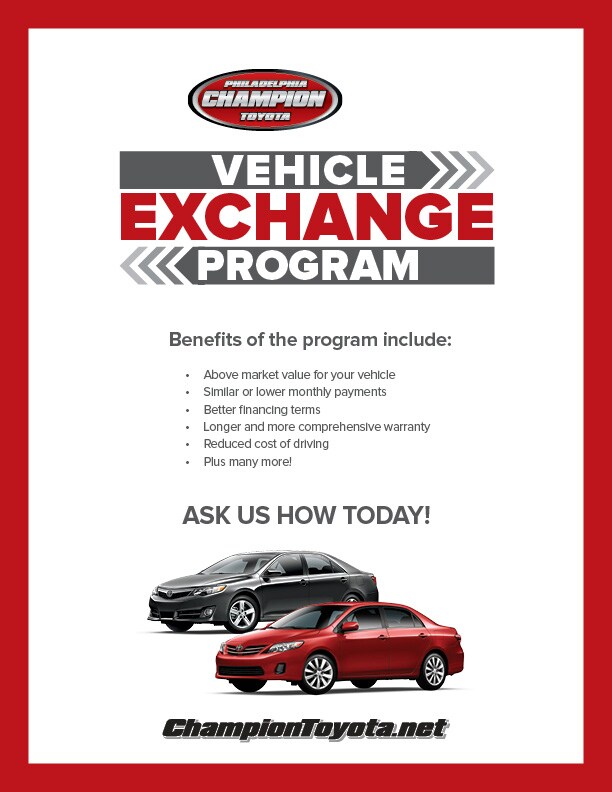 Vehicle Exchange Program Sloane Toyota of Philadelphia