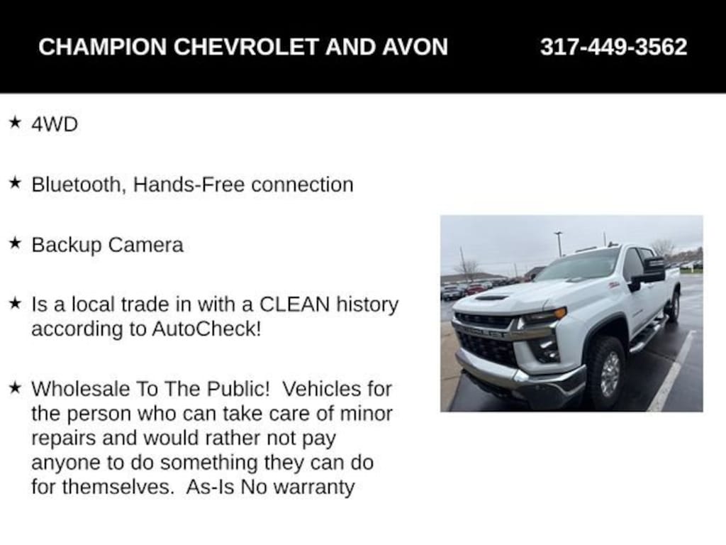 Used 2020 Chevrolet Silverado 2500 HD LT Truck