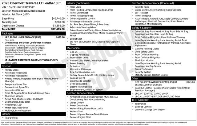 2023 Chevrolet Traverse FWD 3LT's photo