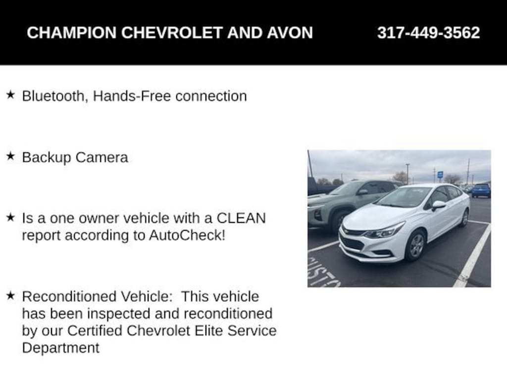 Used 2017 Chevrolet Cruze LS Car