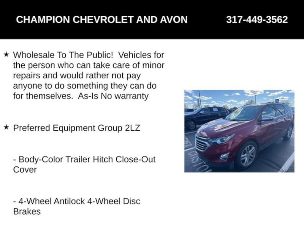 Used 2018 Chevrolet Equinox Premier SUV