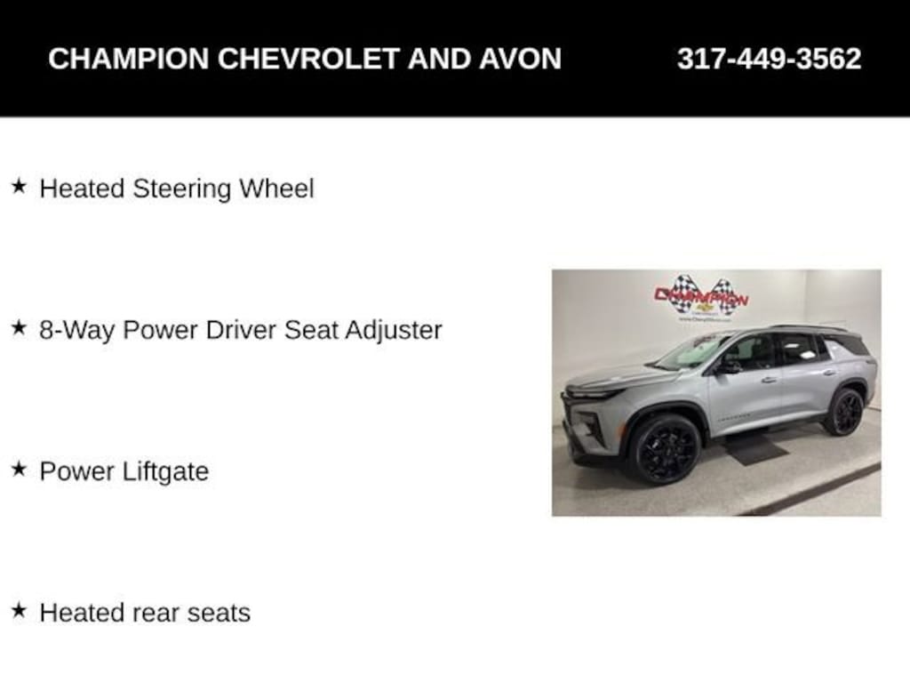 New 2026 Chevrolet Traverse RS SUV