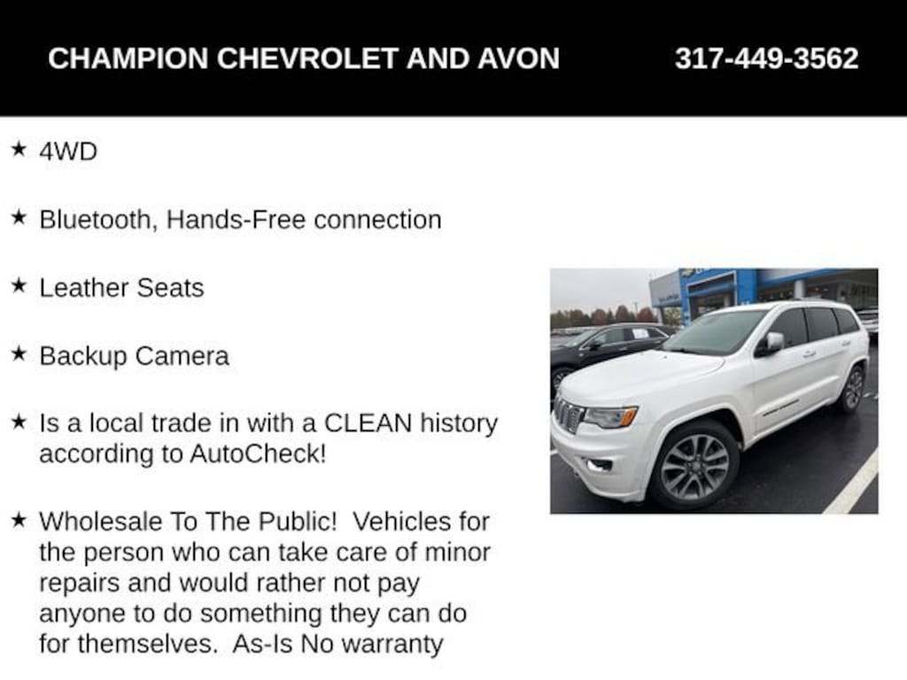 Used 2017 Jeep Grand Cherokee Overland