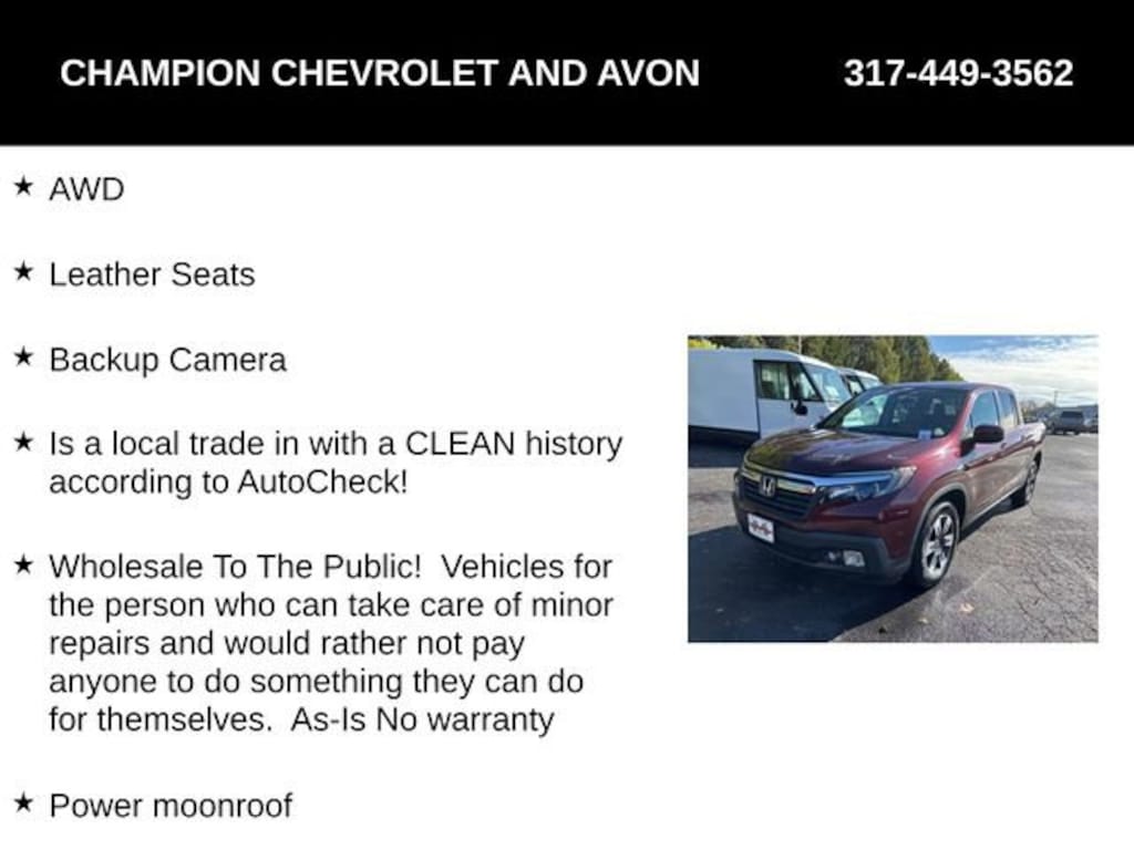 Used 2019 Honda Ridgeline RTL