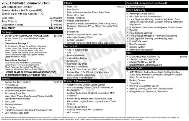 2026 Chevrolet Equinox RS - Photo 66
