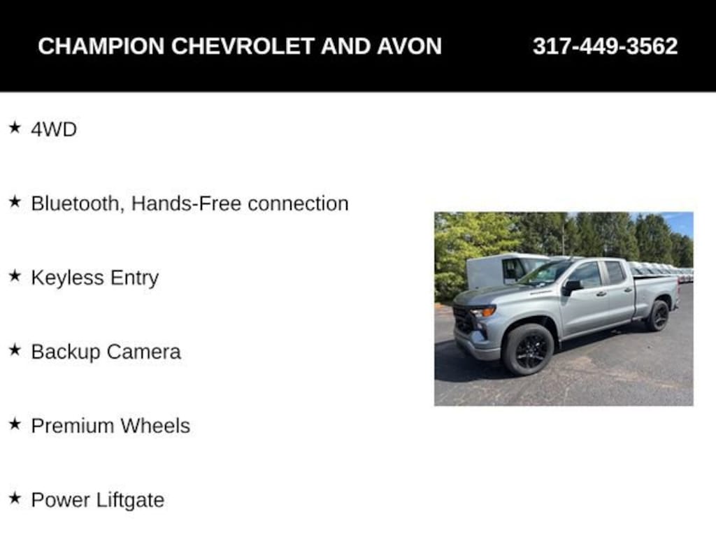 New 2026 Chevrolet Silverado 1500 Custom Truck