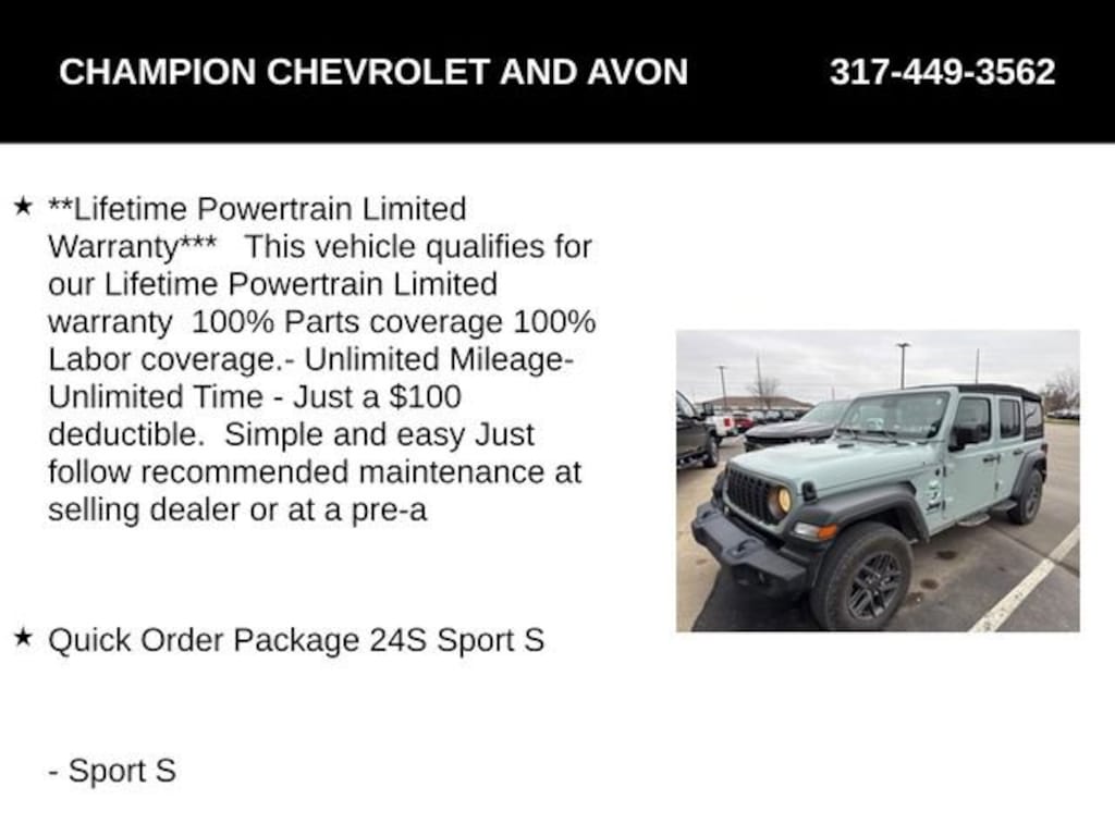 Used 2024 Jeep Wrangler Sport S