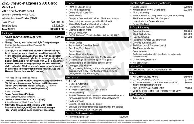 2025 Chevrolet Express Cargo Work Van - Photo 27