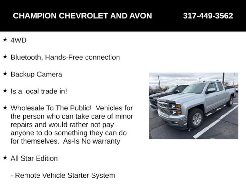 Used 2015 Chevrolet Silverado 1500 LT Truck