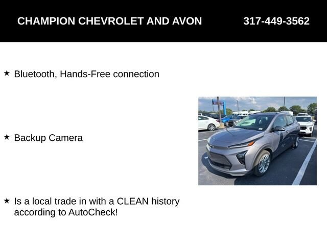 Used 2023 Chevrolet Bolt EUV LT with VIN 1G1FY6S0XP4157551 for sale in Avon, IN