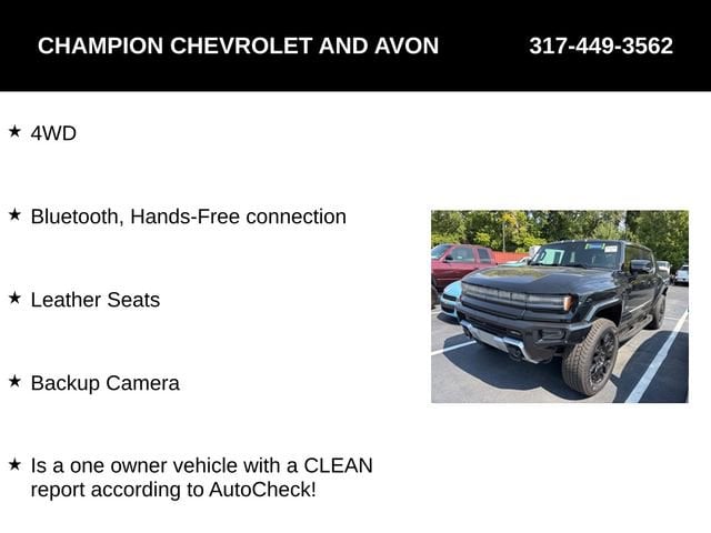 Used 2025 GMC HUMMER EV 2X with VIN 1GT10BDD4SU103477 for sale in Avon, IN