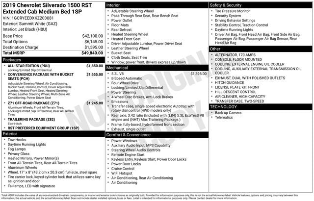2019 Chevrolet Silverado 1500 RST 4X4 Double Cab Std Box's photo