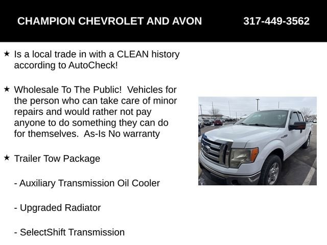 Used 2012 Ford F-150 XL with VIN 1FTFX1CF8CFB43470 for sale in Avon, IN