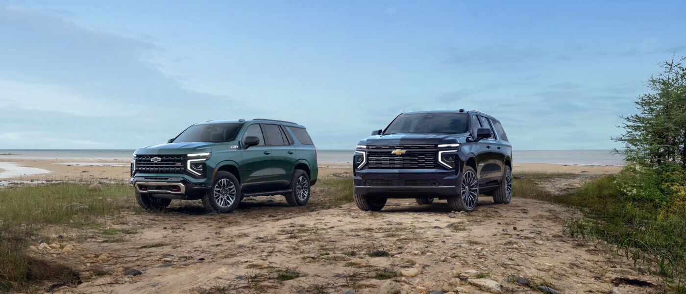 2026 Chevrolet Tahoe pair parked on beach