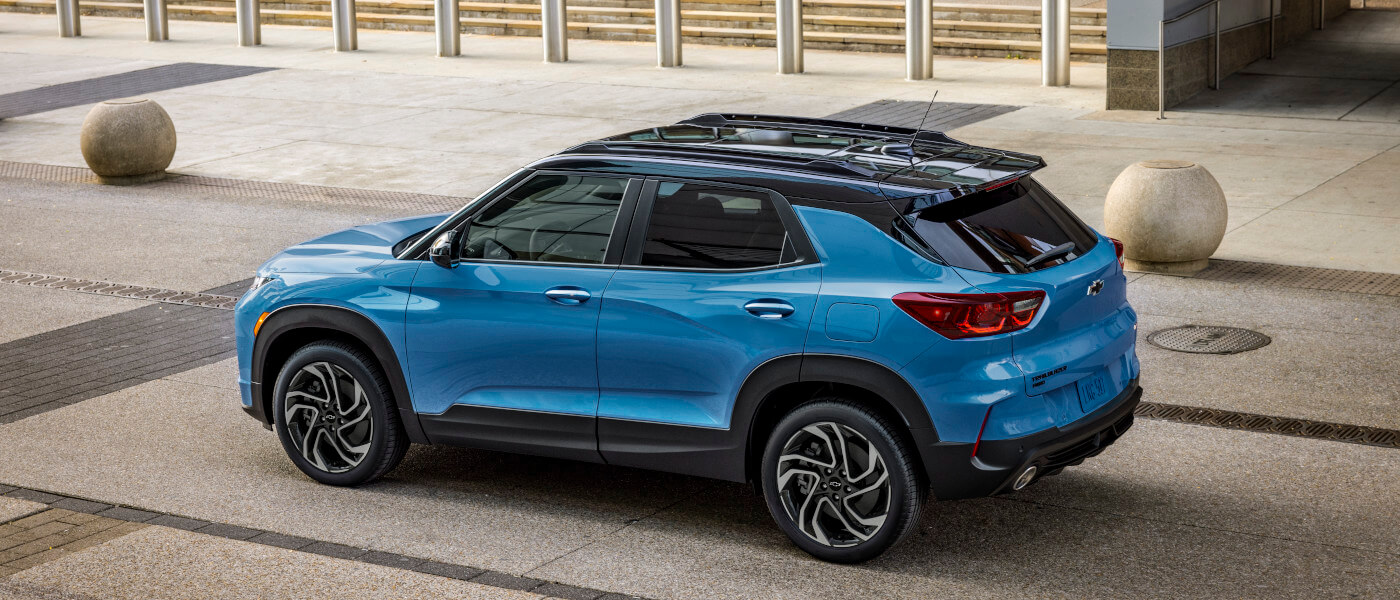 2026 Chevy Trailblazer parked outside a business building