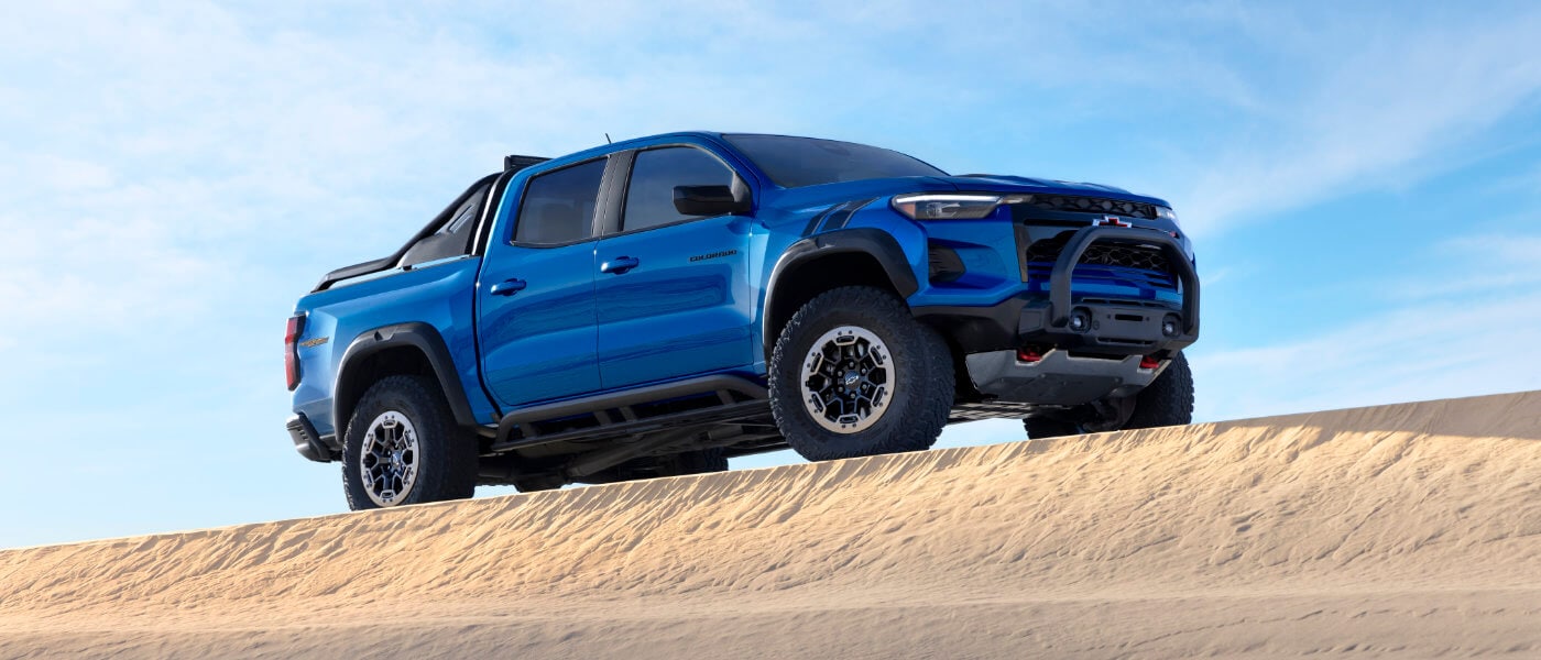 2026 Chevrolet Colorado parked on a sand dune