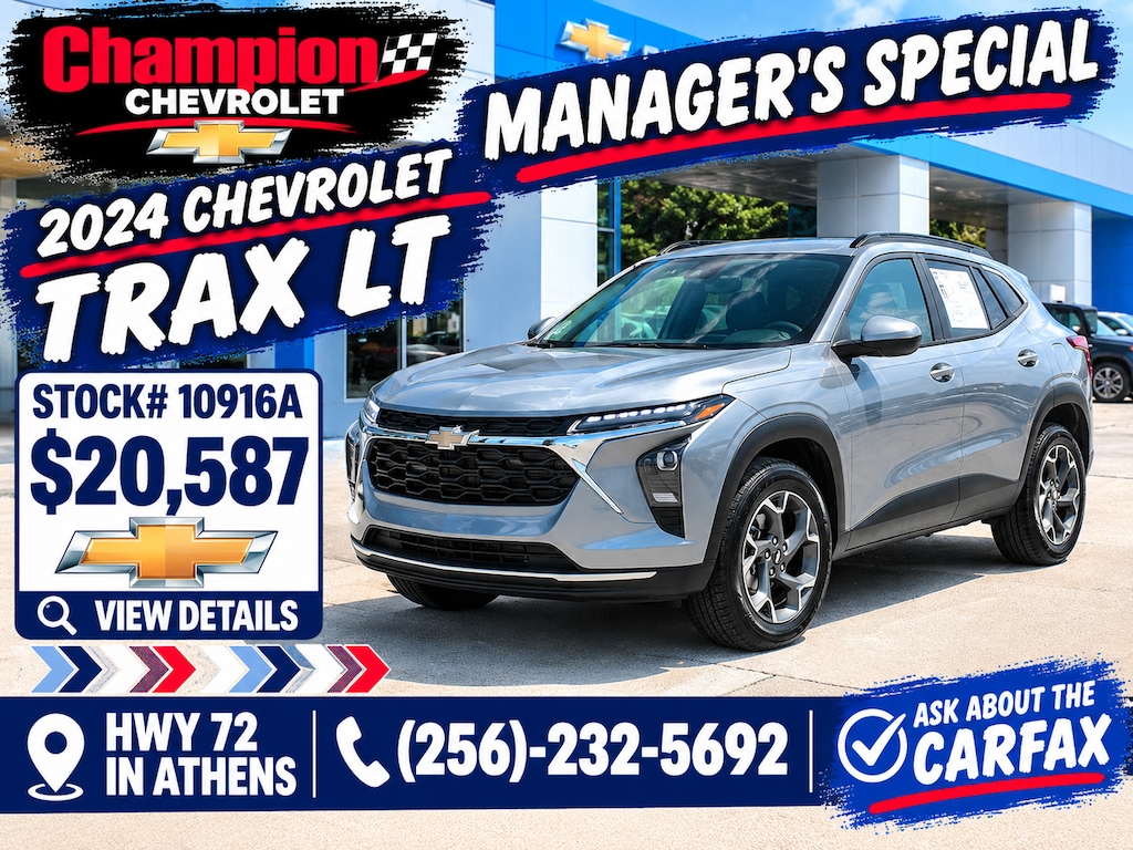 2024 Chevrolet Trax Managers Special at Champion Chevrolet HWY 72 in Athens, AL