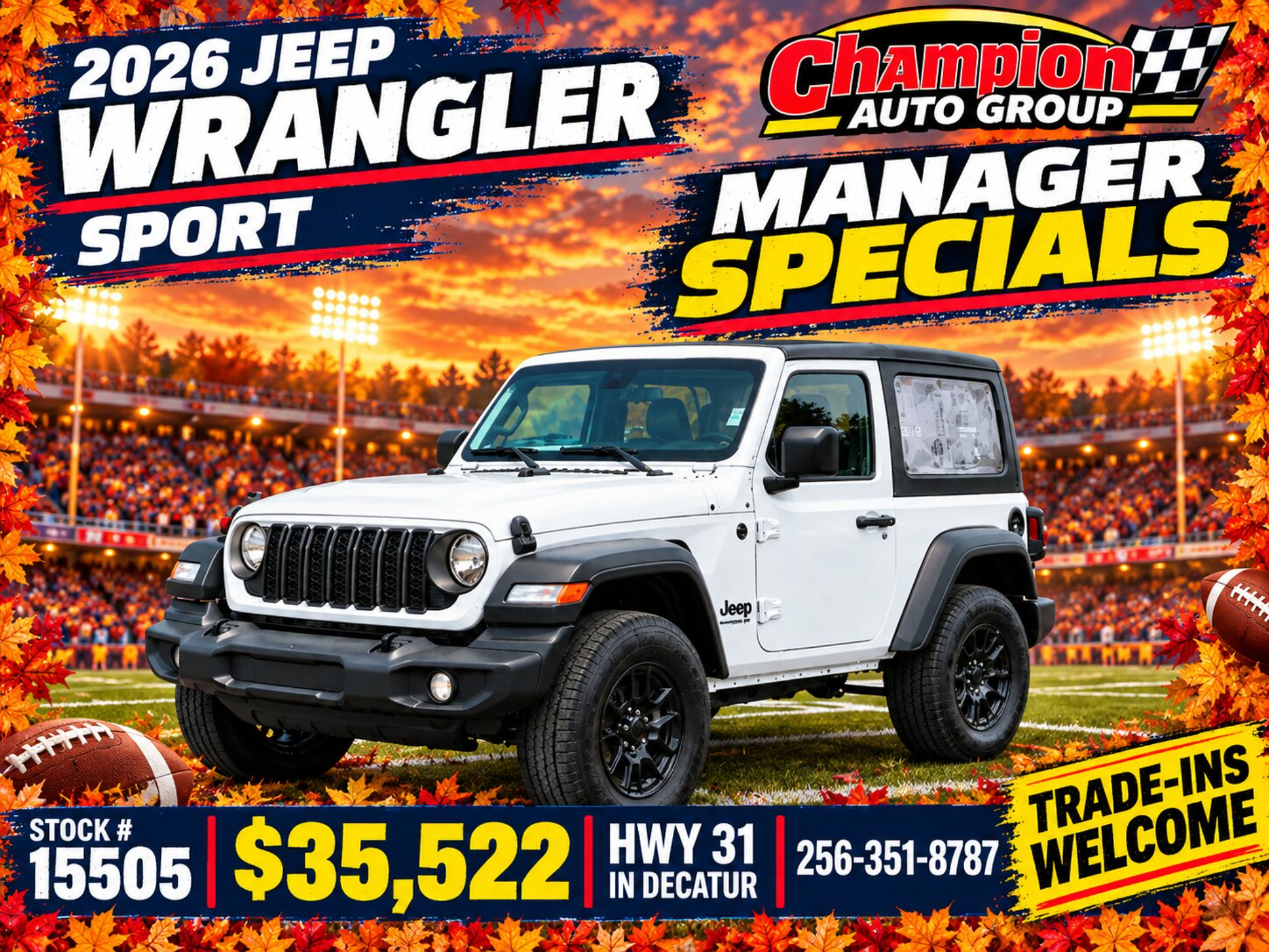 2026 Jeep Wrangler 2-Door Sport
