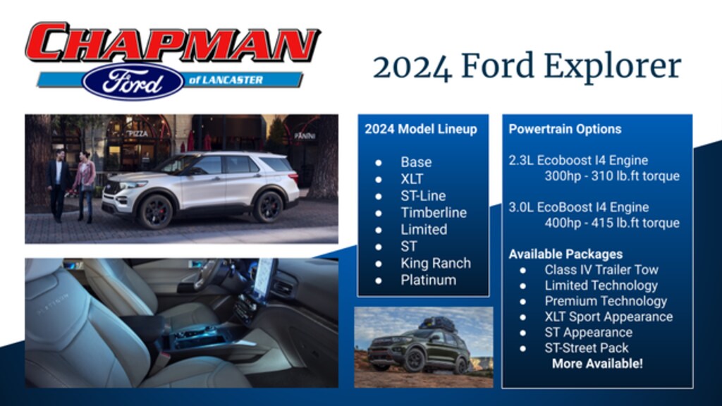 New 2024 Ford Explorer For Sale at Chapman EHT, NJ VIN 1FMSK8DH4RGA12301