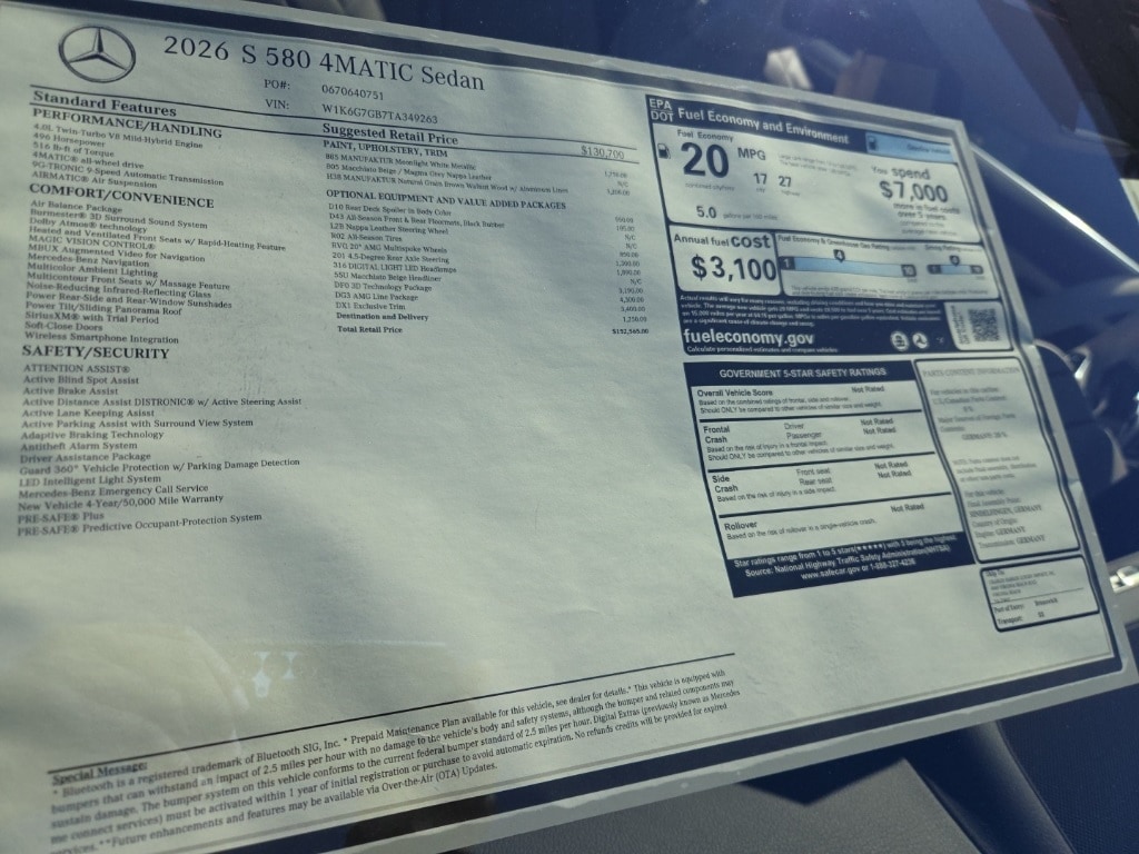 2026 Mercedes-Benz S-Class S 580 - Photo 36