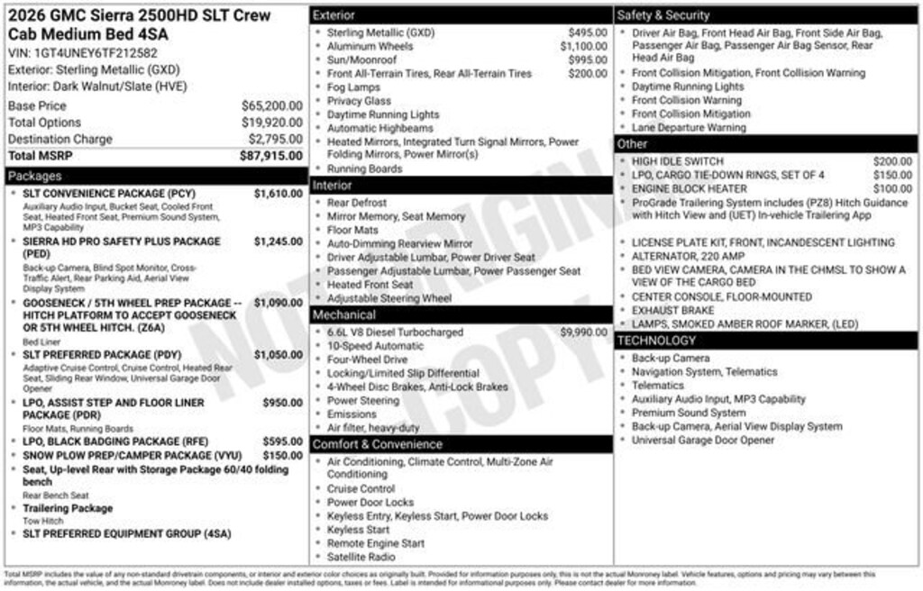 New 2026 GMC Sierra 2500 HD SLT Truck