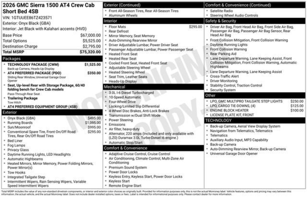 New 2026 GMC Sierra 1500 AT4 Truck